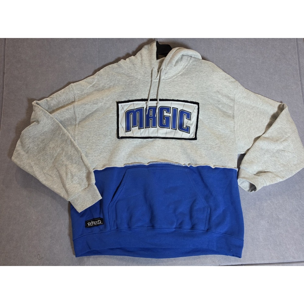 Orlando Magic Hoodie Mens L Blue Gray Fanatics NBA Basketball Pullover Hoody